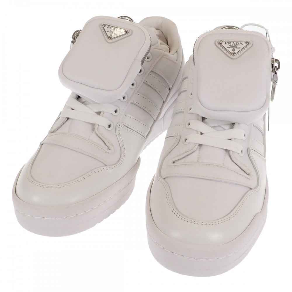 プラダ PRADA アディダス Re-Nylon フォーラム ローカット 2EG390 スニーカー ナイロン ホワイト メンズ【中古】【SAランク】