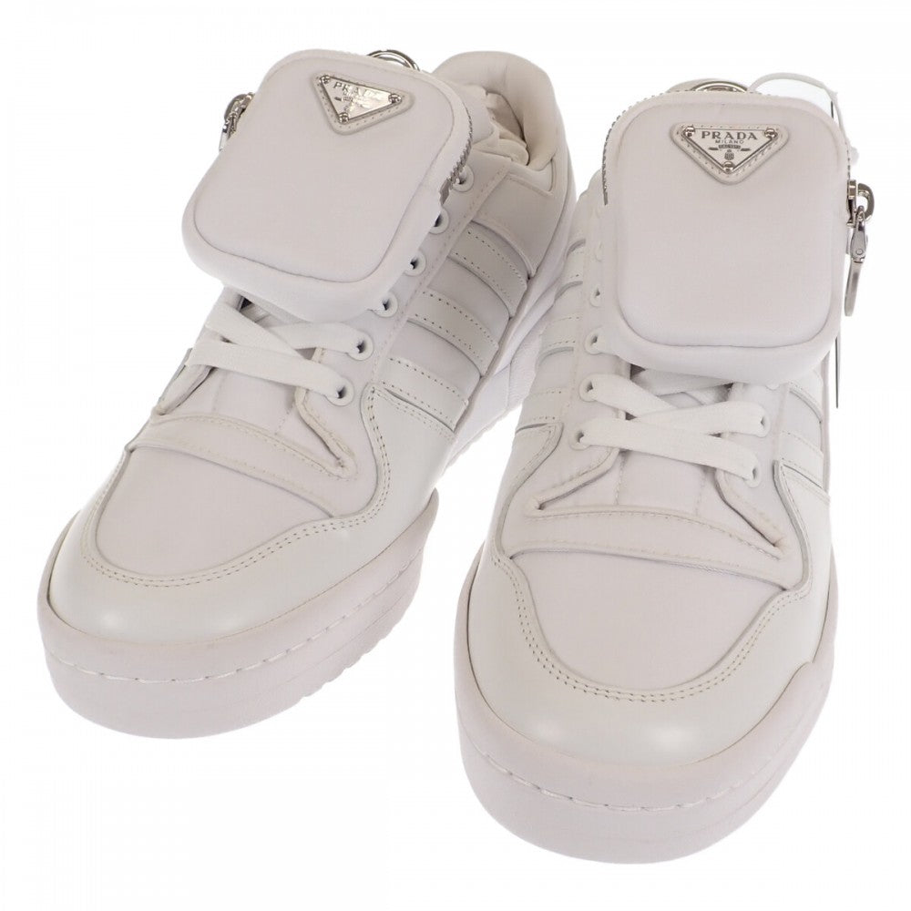プラダ PRADA アディダス adidas Re-Nylon フォーラム ローカット 2EG390 スニーカー ナイロン ホワイト メンズ【中古】【SAランク】