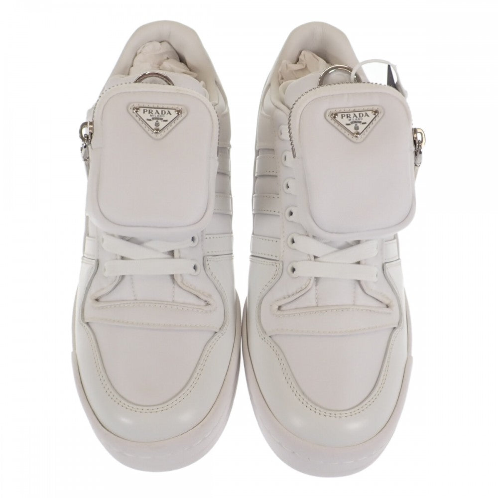 プラダ PRADA アディダス Re-Nylon フォーラム ローカット 2EG390 スニーカー ナイロン ホワイト メンズ【中古】【SAランク】