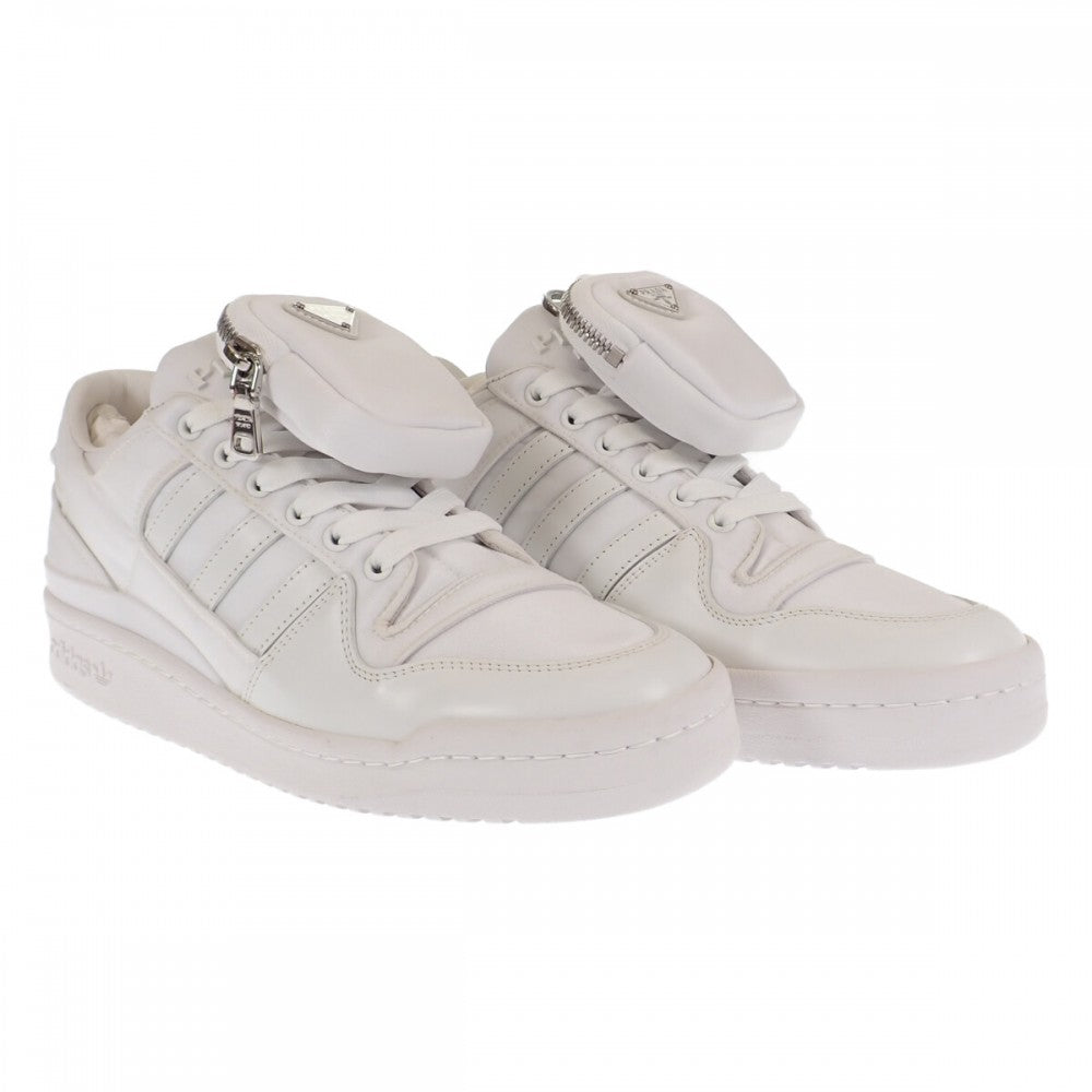 プラダ PRADA アディダス Re-Nylon フォーラム ローカット 2EG390 スニーカー ナイロン ホワイト メンズ【中古】【SAランク】