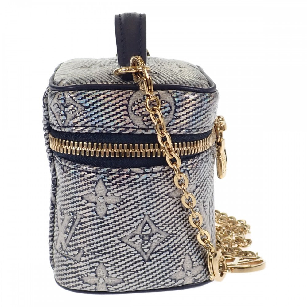 ルイヴィトン LOUIS VUITTON ミクロ ヴァニティ M82467 2WAYバッグ ハンドバッグ モノグラム ジャガード デニム ネイビー レディース【中古】【Aランク】