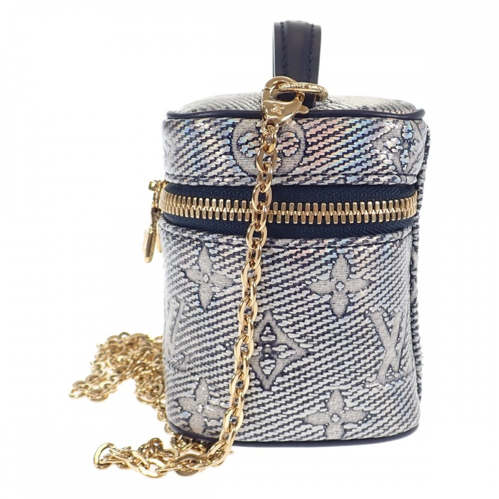 ルイヴィトン LOUIS VUITTON ミクロ ヴァニティ M82467 2WAYバッグ ハンドバッグ モノグラム ジャガード デニム ネイビー レディース【中古】【Aランク】
