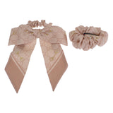 グッチ GUCCI GGシルク シュシュ 2個セット 770292_3G001_5878 ヘアアクセサリー シルク ピンク アイボリー レディース【中古】【Sランク】