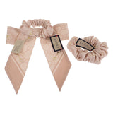 グッチ GUCCI GGシルク シュシュ 2個セット 770292_3G001_5878 ヘアアクセサリー シルク ピンク アイボリー レディース【中古】【Sランク】