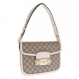 グッチ GUCCI ホースビット 1955 602204_92TCG_9761 ショルダーバッグ GGスプリームキャンバス レザー ベージュ エボニー ゴールド金具 レディース【中古】【SAランク】