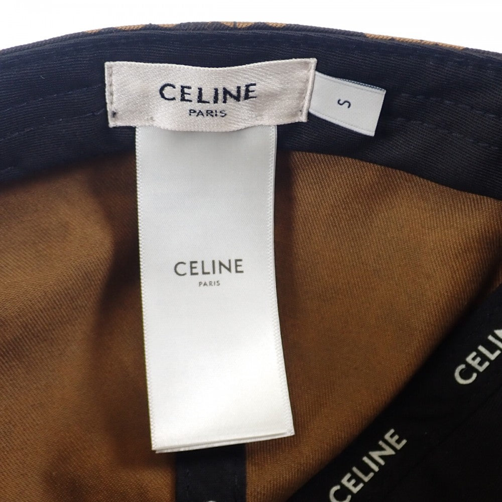 CELINE 思琳凱旋門老花棒球帽 S 2AUA1731O 棒球帽 棉 棕色 女士【中古】【A級品】