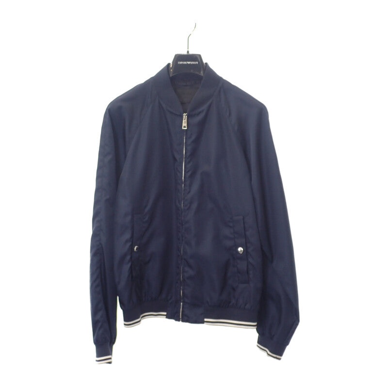 プラダ PRADA ボンバージャケット 48 SGH039_R121_I18 ナイロンジャケット ナイロン ネイビー メンズ【中古】【Aランク】