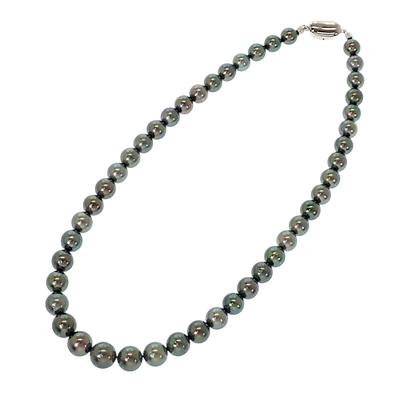 黒蝶パール ストリングス デザインジュエリー ネックレス シルバー925 レディース【中古】【Aランク】
