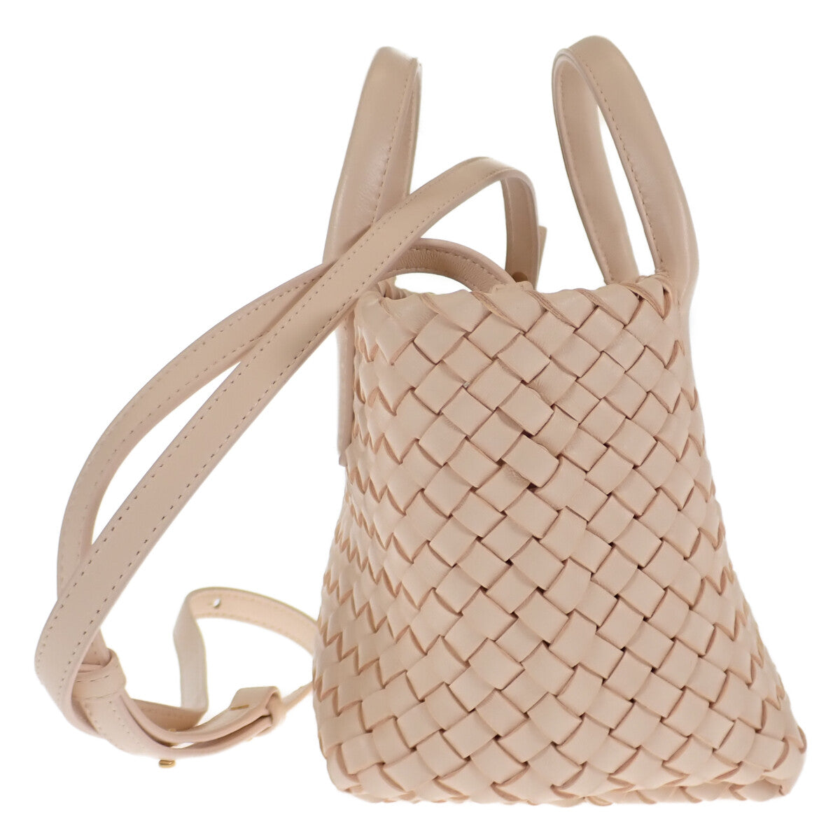 ボッテガヴェネタ BOTTEGA VENETA ミニ カバ 781670V1OW16917 2WAYバッグ ハンドバッグ ラムスキン ロータス レディース【中古】【Aランク】