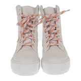 エルメス HERMES フレッシュ アンクルブーツ ハイカット シューズ 38 H222052Z_90370 スニーカー カーフ キルティングパラシュートファブリック ホワイト レディース【中古】【Sランク】