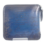 ベルルッティ Berluti カリグラフィ エコバッグ レザー ナイロン ブルー ブラック メンズ【中古】【ABランク】