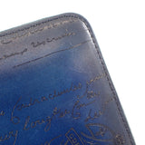 ベルルッティ Berluti カリグラフィ エコバッグ レザー ナイロン ブルー ブラック メンズ【中古】【ABランク】