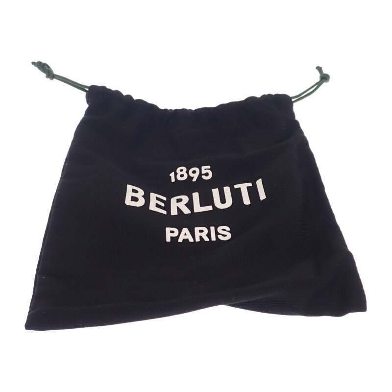 ベルルッティ Berluti カリグラフィ エコバッグ レザー ナイロン ブルー ブラック メンズ【中古】【ABランク】