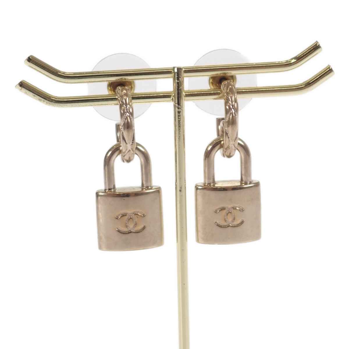シャネル CHANEL カデナ 南京錠 AB5936 ピアス メタル ゴールド レディース【中古】【ABランク】