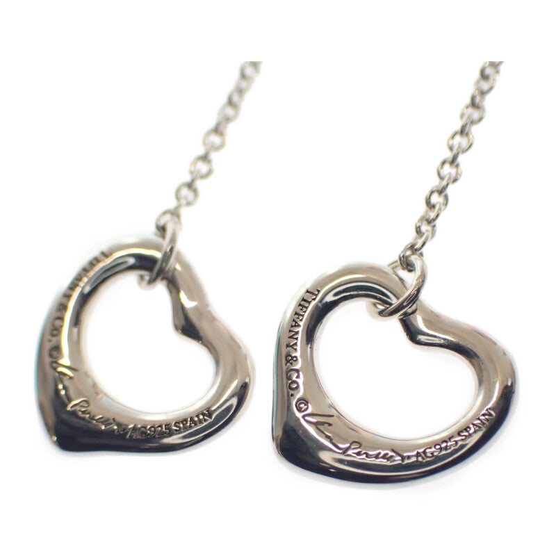 蒂芙尼 TIFFANY&Co. Open Heart Drop 開心形水滴耳環 60112465 純銀925 銀色 女士【中古】【A級】