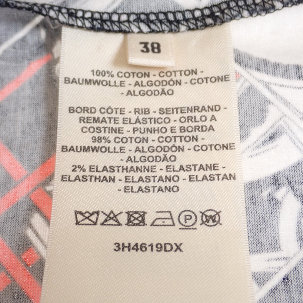 エルメス HERMES 無秩序 エ シェーヌ 38 H3H4619DX0234 半袖Tシャツ コットン ブラック メンズ レディース【中古】【Aランク】