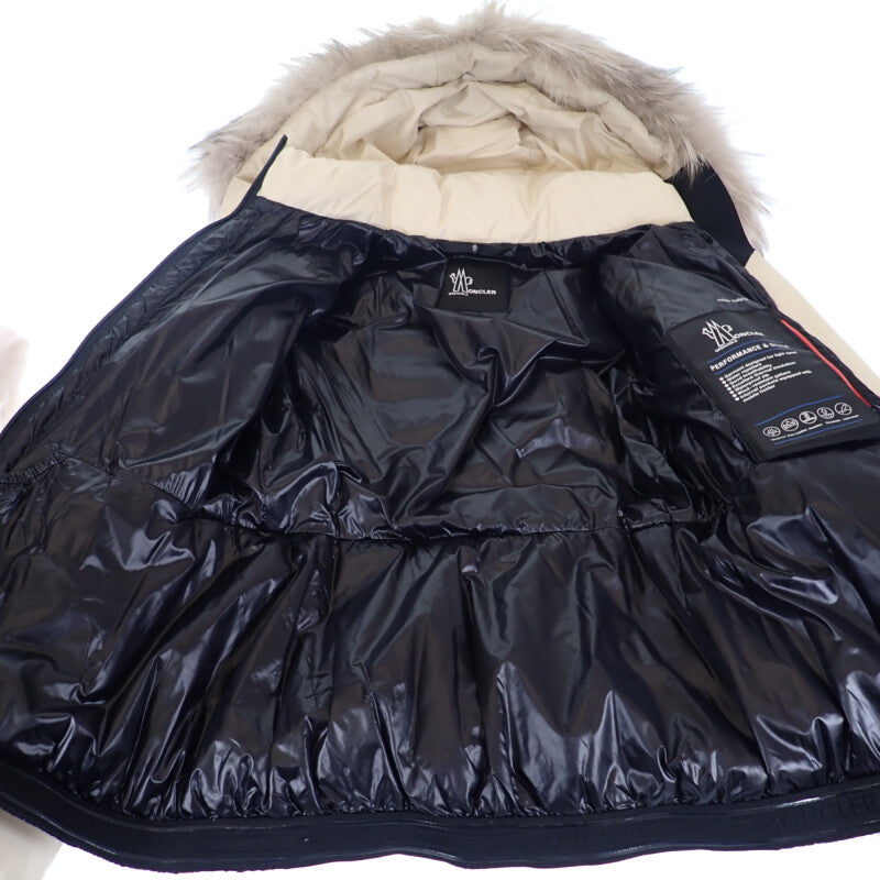 盟可睞 MONCLER 短款 1 H20981A00053_5399E 羽絨夾克 尼龍 附毛草 象牙白 女款【中古】【A級】