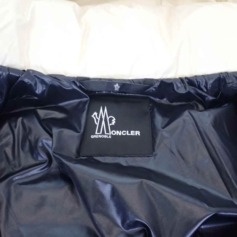 モンクレール MONCLER ショート 1 H20981A00053_5399E ダウンジャケット ナイロン ファー アイボリー レディース【中古】【Aランク】