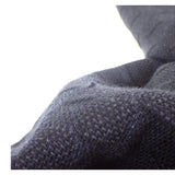 ルイヴィトン LOUIS VUITTON ネオ プティ ダミエ M77987 マフラー ウール レザー ネイビー メンズ レディース【中古】【ABランク】