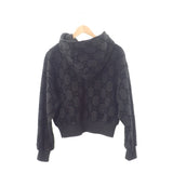 グッチ GUCCI GGブラッシュド フーデットジャケット XS 769546_XJF2X_1000 パーカー コットン ブラック メンズ レディース【中古】【Aランク】
