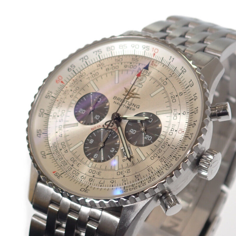 ブライトリング BREITLING ナビタイマー 50th 50周年記念モデル A412E05NP 腕時計 ステンレススチール 自動巻き シルバー文字盤 メンズ【中古】【ABランク】