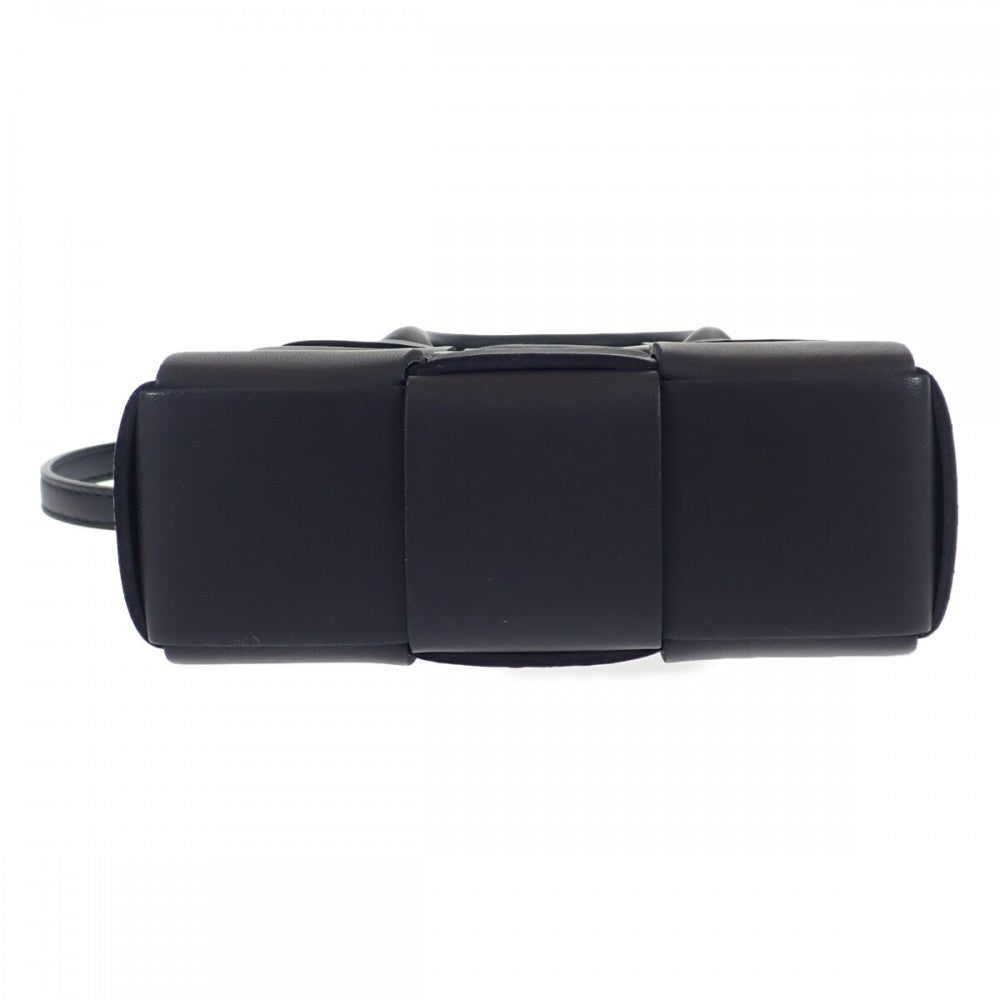 ボッテガヴェネタ BOTTEGA VENETA ミニ カセットトート 747755_VMAY1_8425 2WAYバッグ ラムスキン ブラック レディース【中古】【SAランク】