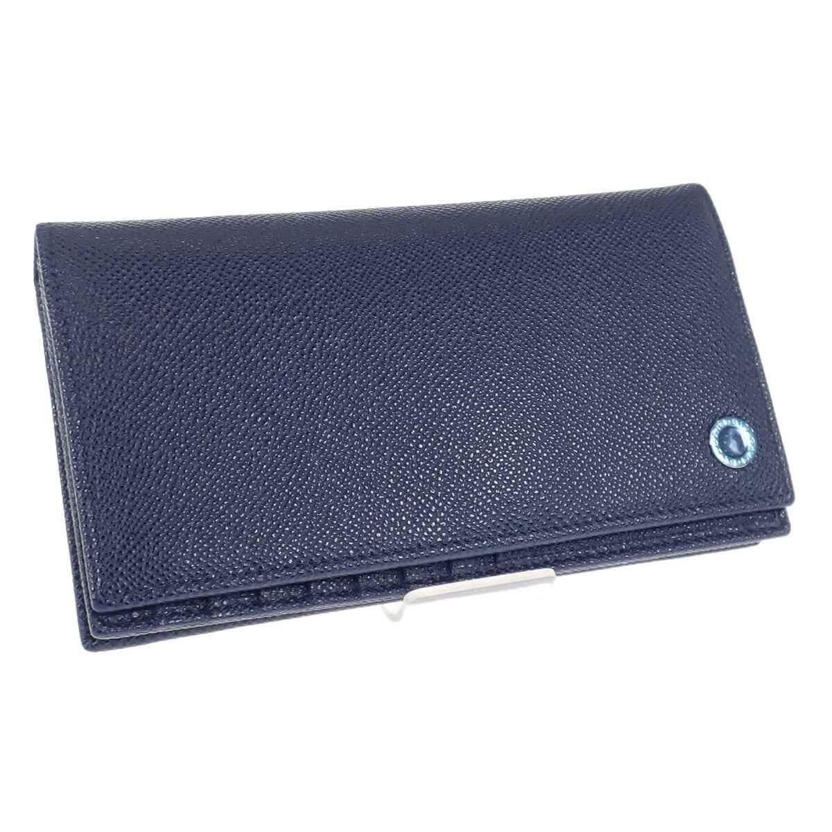 ブルガリ BVLGARI ブルガリ マン 283811 二つ折り財布 カーフ ネイビー 