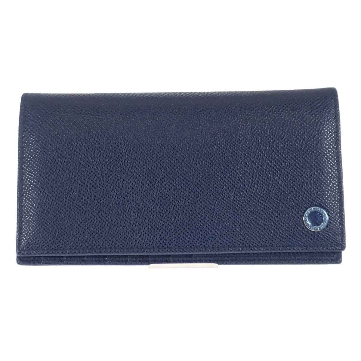 ブルガリ BVLGARI ブルガリ マン 283811 二つ折り財布 カーフ ネイビー メンズ【中古】【Aランク】