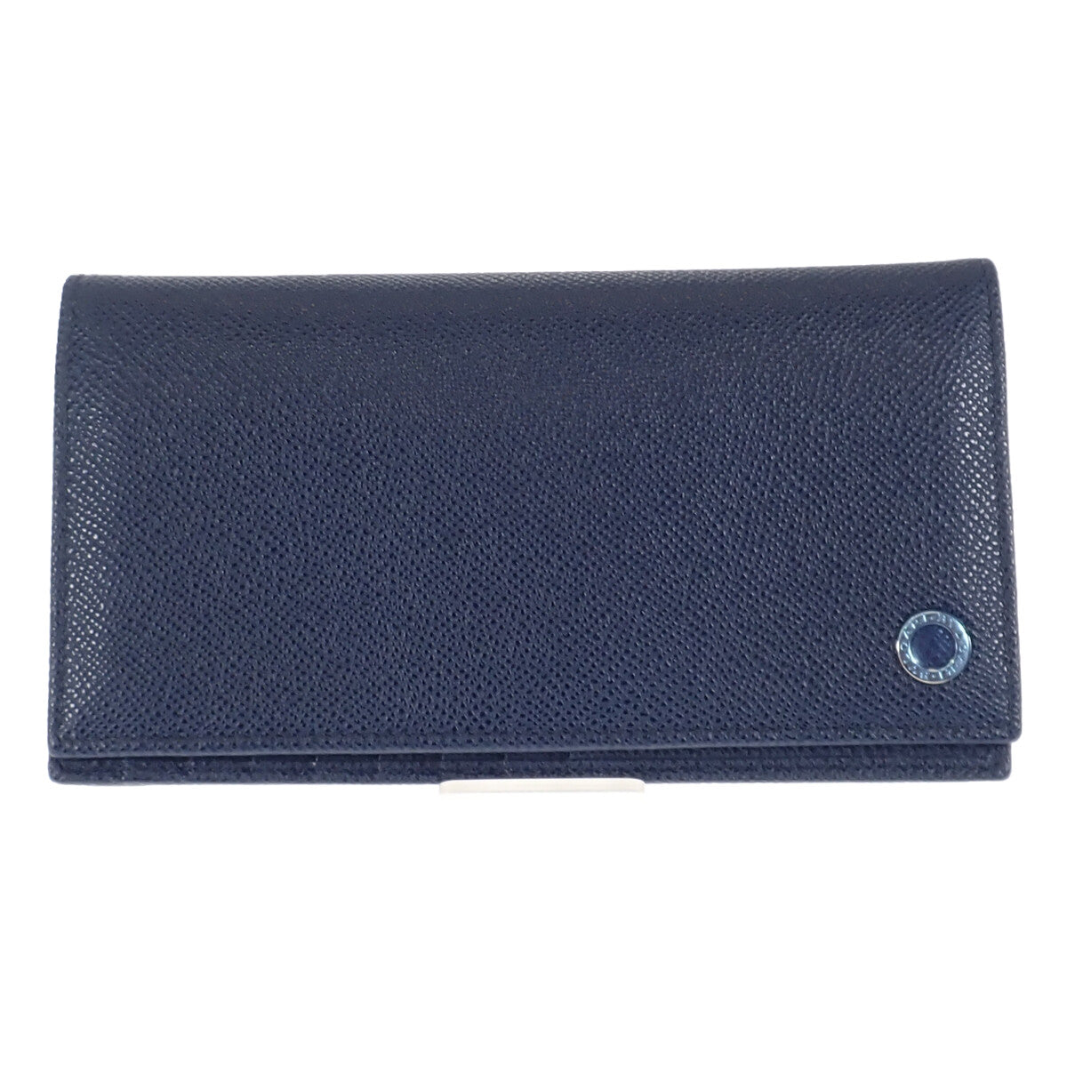 ブルガリ BVLGARI ブルガリ マン 283811 二つ折り財布 カーフ ネイビー メンズ【中古】【Aランク】