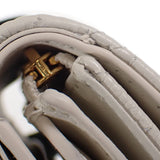 ディオール Dior カロ ハイビスカスウォレット S5175UNID_M030 三つ折り財布 カーフ ホワイト ゴールド金具 レディース【中古】【Aランク】