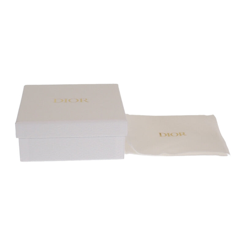 ディオール Dior カロ ハイビスカスウォレット S5175UNID_M030 三つ折り財布 カーフ ホワイト ゴールド金具 レディース【中古】【Aランク】