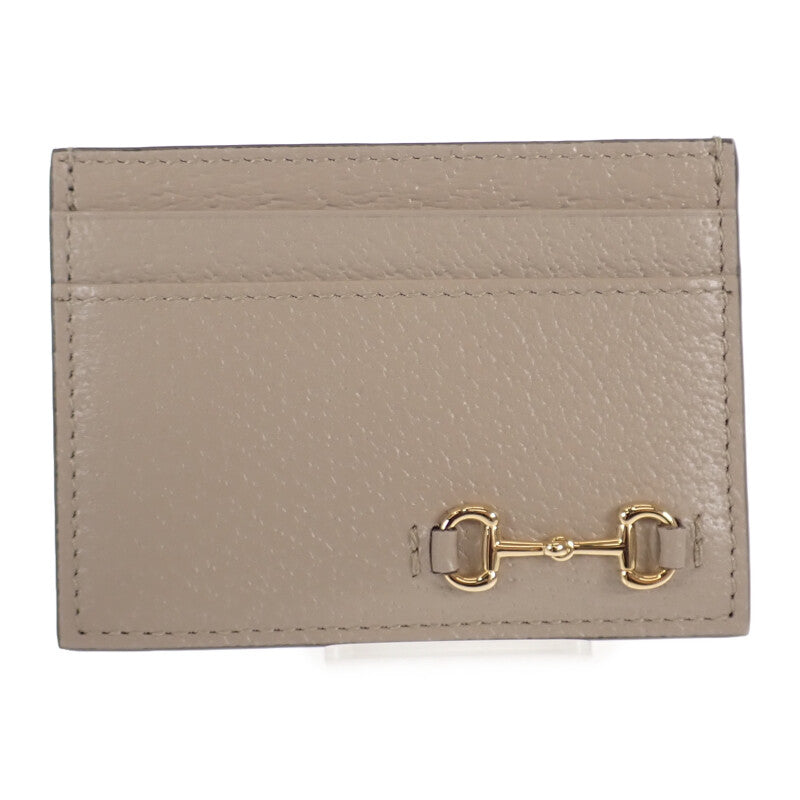 グッチ GUCCI ホースビット カードケース&トランプセット 700469 その他雑貨 カーフ ベージュ ゴールド金具 メンズ レディース【中古】【Aランク】