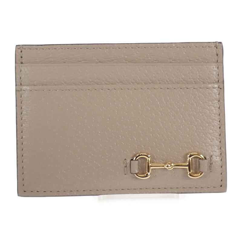 グッチ GUCCI ホースビット カードケース&トランプセット 700469 その他雑貨 カーフ ベージュ ゴールド金具 メンズ レディース【中古】【Aランク】