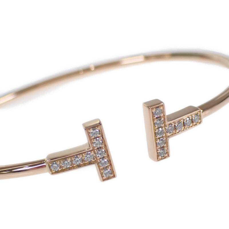 ティファニー TIFFANY&Co. Tワイヤー L 60010769 ブレスレット K18ピンクゴールド ダイヤモンド レディース【中古】【Aランク】