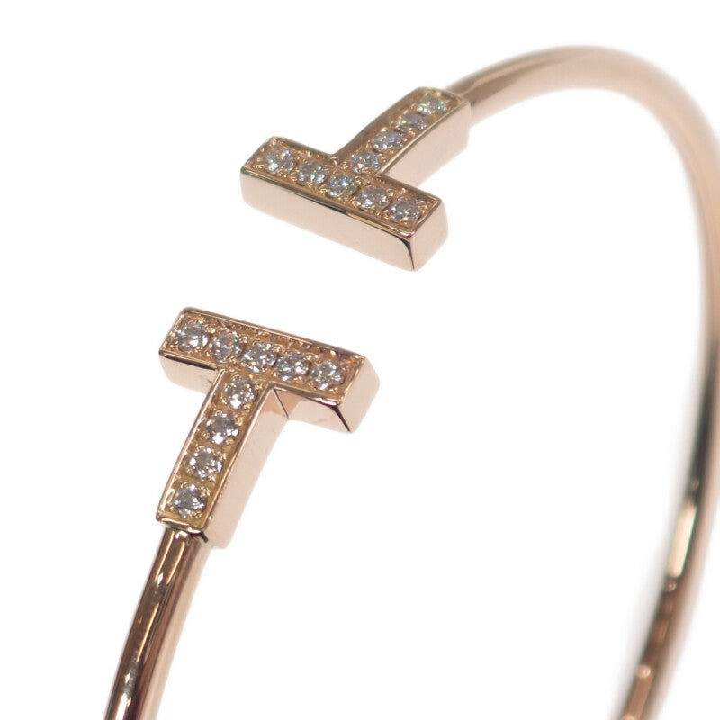 ティファニー TIFFANY&Co. Tワイヤー L 60010769 ブレスレット K18ピンクゴールド ダイヤモンド レディース【中古】【Aランク】