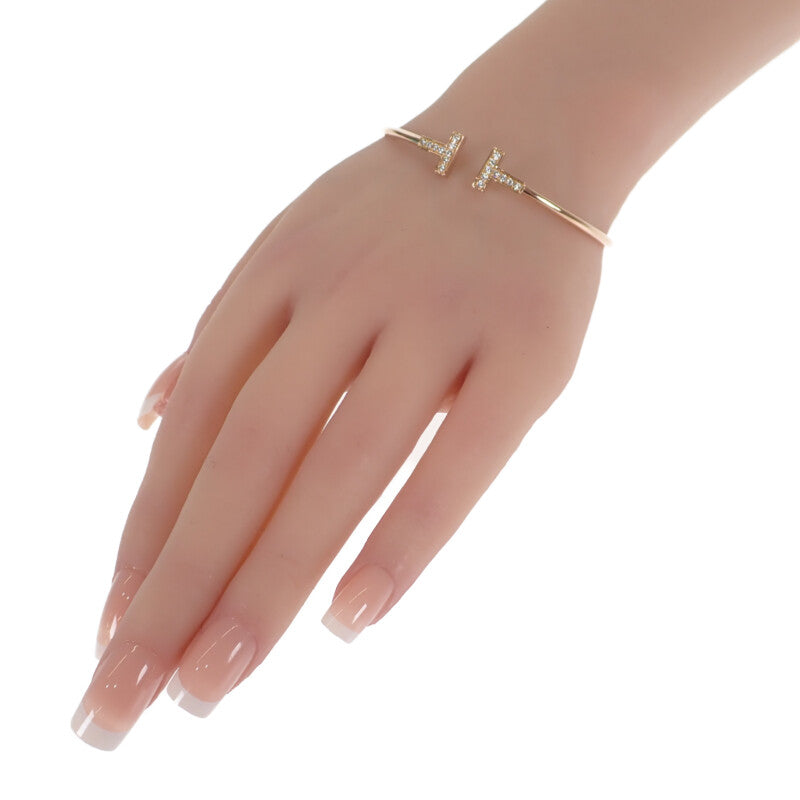 ティファニー TIFFANY&Co. Tワイヤー L 60010769 ブレスレット K18ピンクゴールド ダイヤモンド レディース【中古】【Aランク】