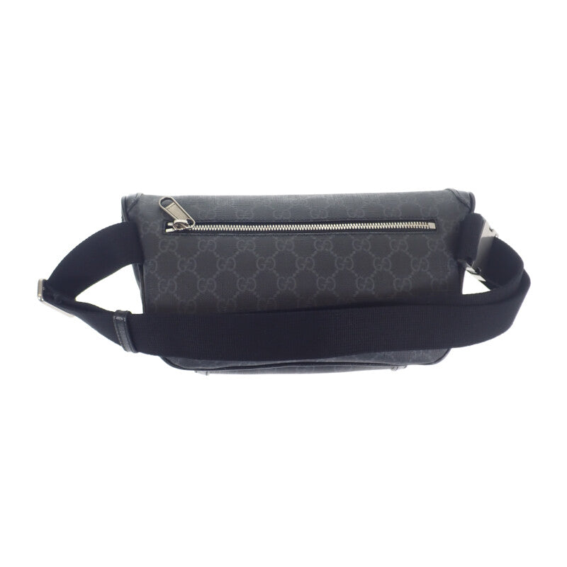 グッチ GUCCI GGラージ 733240_92THG_8563 ボディバッグ レザー GGスプリームキャンバス ブラック メンズ【中古】【Aランク】