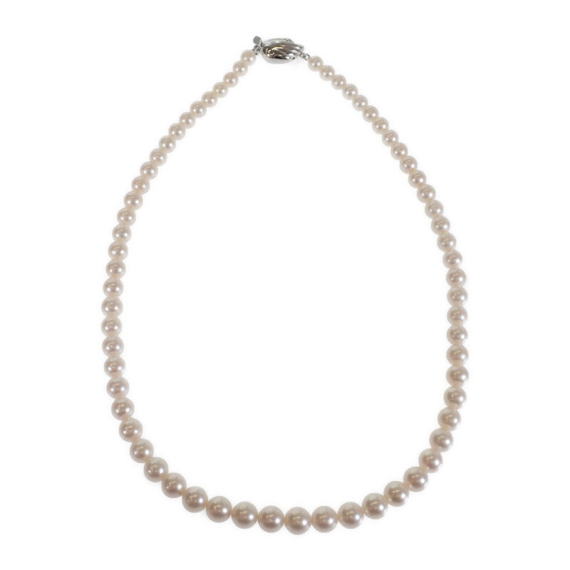 タサキ TASAKI ストリング ネックレス シルバー925 パール レディース