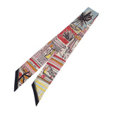 エルメス HERMES ツイリー RAYURES D'ETE レイユールデテ スカーフ シルク ホワイト マルチカラー レディース【中古】【ABランク】