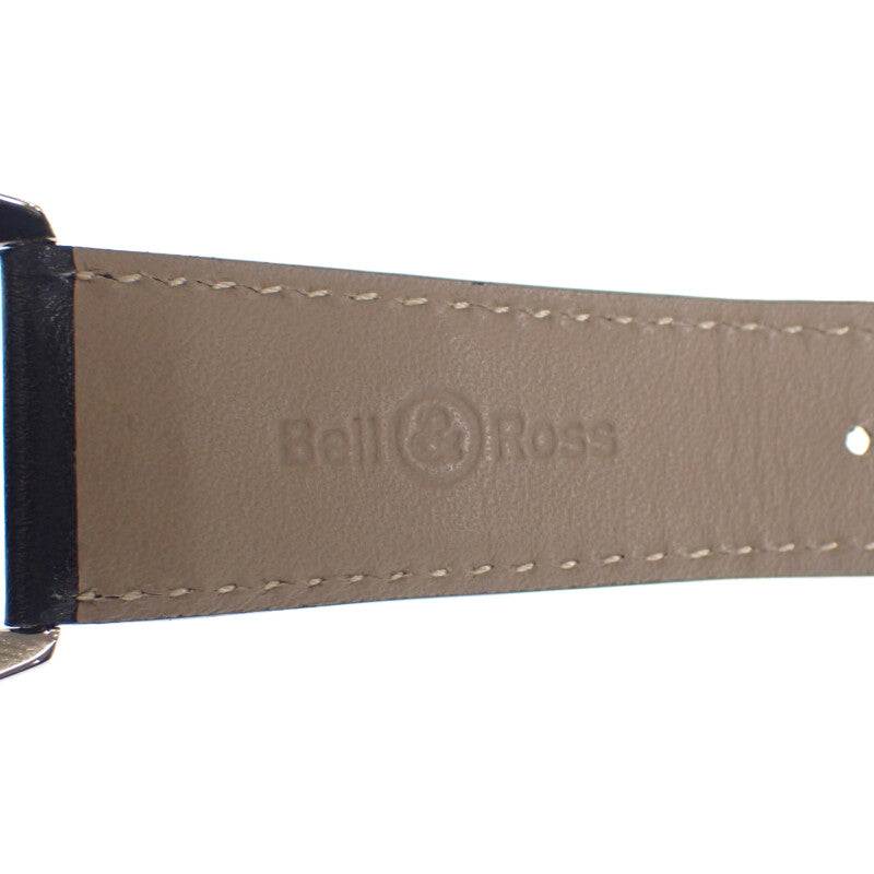 ベル&ロス Bell&Ross BR123 ヴィンテージOB オフィサー BRG123-BL-ST/SCR 腕時計 ステンレススチール レザー 自動巻き ブラック文字盤 メンズ【中古】【Aランク】