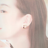 K18YG デザインジュエリー ピアス K18イエローゴールド ゴールド ピンク ダイヤモンド ルビー ダイヤモンド レディース【中古】【Aランク】