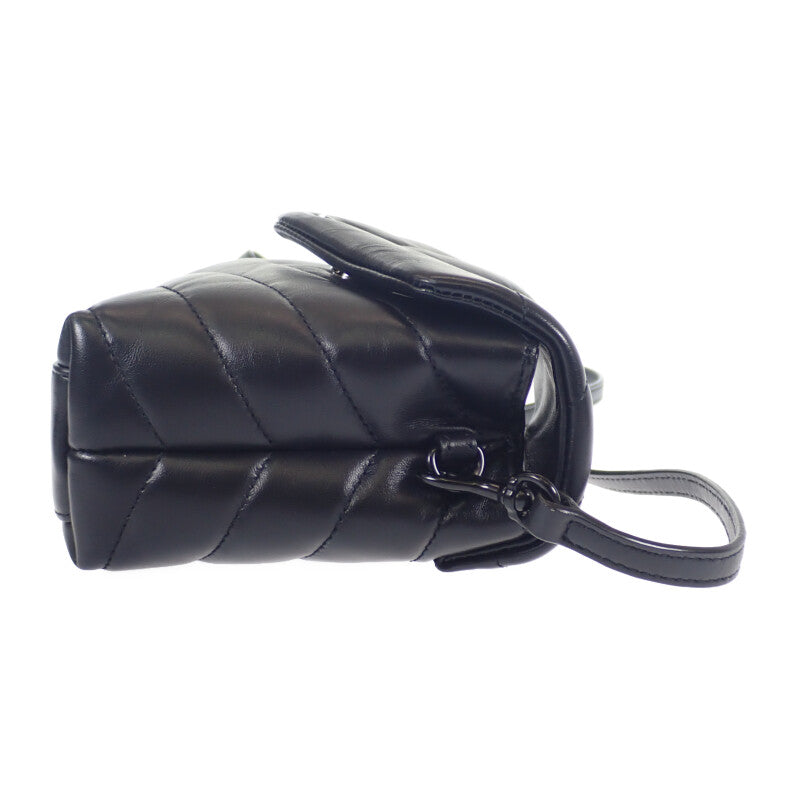 SAINT LAURENT 聖羅蘭 Loulou Toy Bag 630951_DV708_1000 斜背包 小牛皮 黑色 女款【中古】【A級】