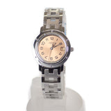 エルメス HERMES クリッパー CL4.210 腕時計 ステンレススチール クオーツ ピンク文字盤 レディース【中古】【ABランク】