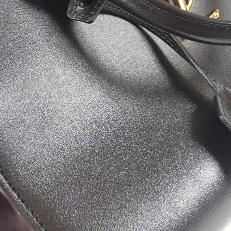 サンローラン SAINT LAURENT ベイビーカバス 568853_DV700_1000 2WAYバッグ ショルダーバッグ カーフ ブラック ゴールド金具 レディース【中古】【Aランク】