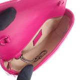 グッチ GUCCI GGマーモント ベルトバッグ 699757 ショルダーバッグ レザー フューシャピンク レディース【中古】【ABランク】