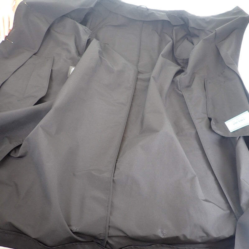 プラダ PRADA ロングコート 44 291367_S181_043 トレンチコート コットン ポリエステル ブラック メンズ レディース【中古】【ABランク】