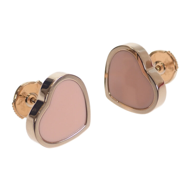 ショパール Chopard ハッピーハート 839482-5601 ピアス K18ピンクゴールド ロゼストーン レディース【中古】【Aランク】