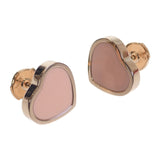 ショパール Chopard ハッピーハート 839482-5601 ピアス K18ピンクゴールド ロゼストーン レディース【中古】【Aランク】