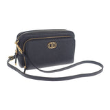 ディオール Dior カロ ダブルポーチ S7431UBAE ショルダーバッグ レザー ブラック レディース【中古】【Sランク】