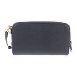 ディオール Dior カロ ダブルポーチ S7431UBAE ショルダーバッグ レザー ブラック レディース【中古】【Sランク】